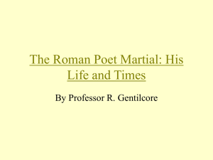 The Roman Poet Martial: His Life and Times