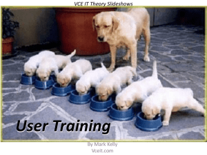 How to train? - VCE IT Lecture Notes