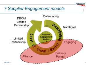The seven models of supplier engagement