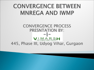 CONVERGENCE BETWEEN MNREGA AND IWMP
