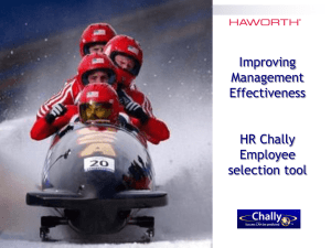 Chally overview presentation - Haworth
