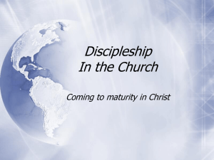 Discipleship - First Trumpet of The Apocalypse