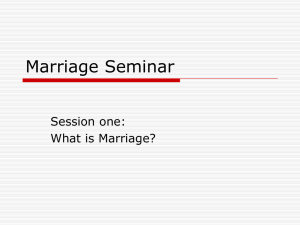 Marriage Seminar