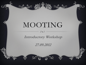 Mooting Introductory Workshop