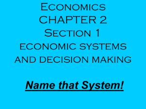 Name that Economic System