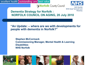 Dementia Strategy for Norfolk