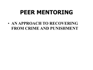 peer mentoring an approach to recovering from crime and punishment