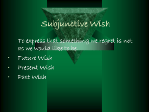 Subjunctive Wish