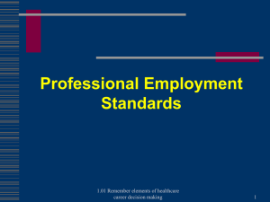 1.01 Professional Employment Standards