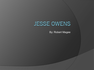 Jesse Owens - Mr. Reidman