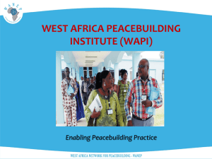 of WAPI 2014 - West Africa Network for Peacebuilding