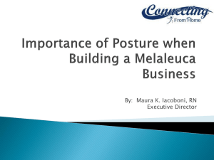 Importance of Posture when Building a Melaleuca Business