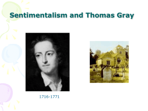 Sentimentalism and Thomas Gray