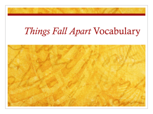 Things Fall Apart Vocabulary