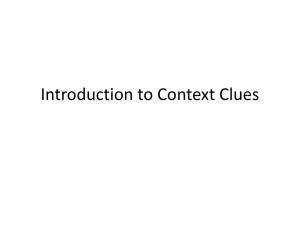 Introduction to Context Clues - Center on Technology and Disability