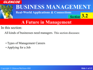 A Future in Management