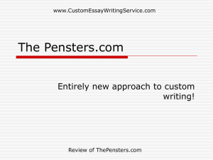 Review of The Pensters.com - Custom Essay Writing Services