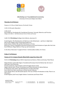 Workshop on Foundational economy