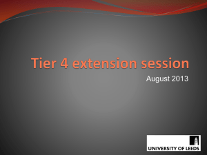 Tier 4 extension session - International Student Office
