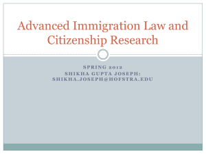 Advanced Immigration Law and Citizenship Research