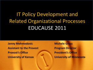 IT Policy Development and Related Organizational