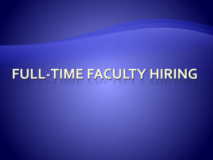 Full-time Faculty Hiring Process