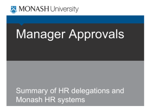 Manager Approvals - Monash University Administration