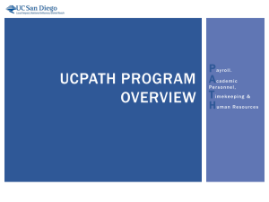 UCPath Program Overview - Academic Affairs