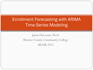 Enrollment Forecasting with ARIMA Time