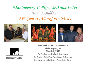 Montgomery College, MD and India Team to Address 21st