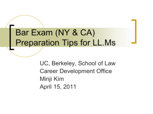 Bar Exam Preparation Tips for LL.Ms