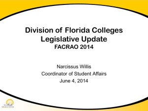 Legislative Update - Palm Beach State College