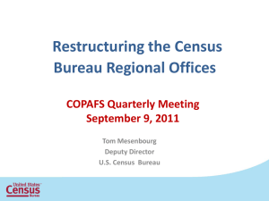 A Review of the U.S. Census Plan for Realignment of Field Offices