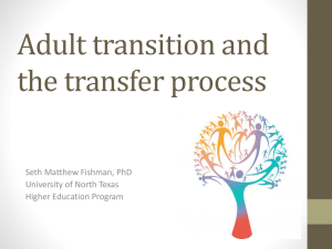 Adult transition and the transfer process