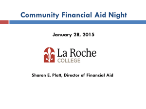 Community Financial Aid Night PowerPoint