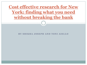 Cost effective research for New York