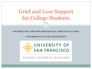 Peer-led *Grief and Loss* Programs for Students on College