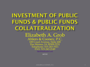 Investment of public funds & public funds collateralization