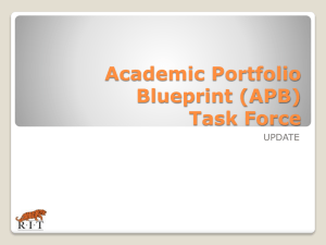 Academic Portfolio Blueprint (APB) - Rochester Institute of Technology