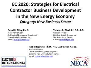 EC 2020: Strategies for Electrical Contractor Business Development