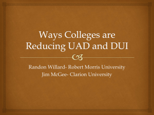 Ways Colleges are Reducing UAD and DUI