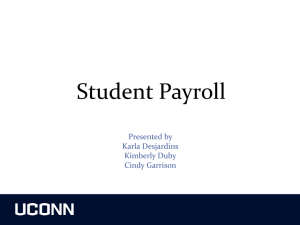 Student Sick Time - Payroll Department