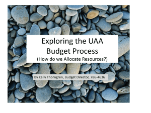 Budget Process - University of Alaska Anchorage