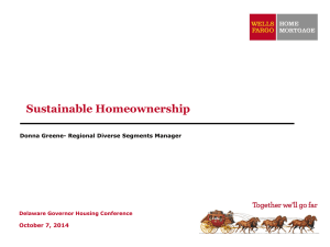 Sustainable Homeownership – Donna Greene, Wells Fargo