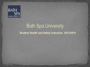 Student Safety Induction - The Hub at Bath Spa University