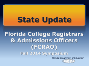 FLDOE State Update - Palm Beach State College