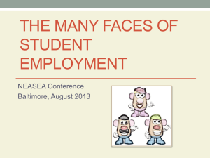The Many Faces of Student Employment