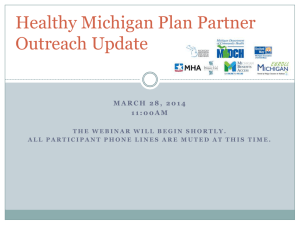 Healthy Michigan Plan Partner Outreach Webinar