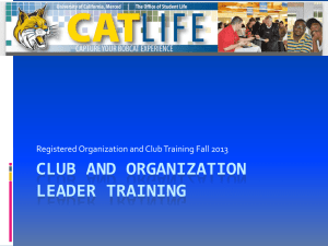 RCO Club Training - Office of Student Life