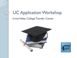 Fall 2015 UC Application workshop